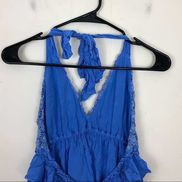 Regalinas Flower Crochet Halter Maxi Dress Sz XS - Picture 13 of 14